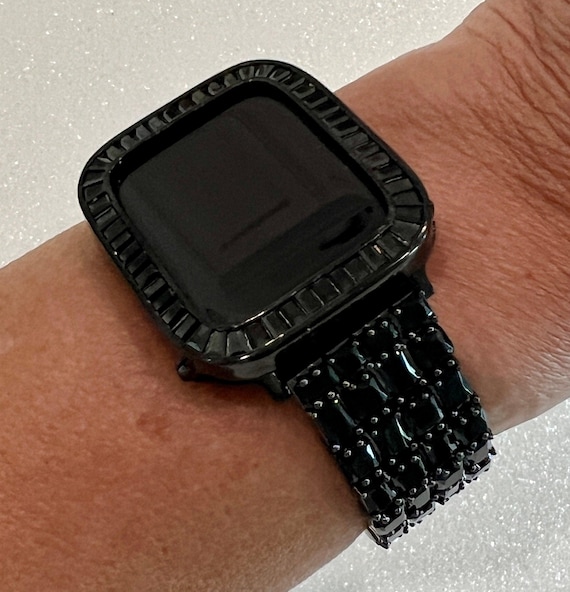 Correa de reloj Apple de diseñador para mujer con cristales de