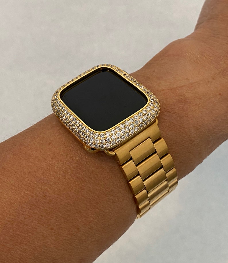 Apple Watch Band Mens Gold 38mm 40mm 42mm 44mm Rolex Style Lab | Etsy