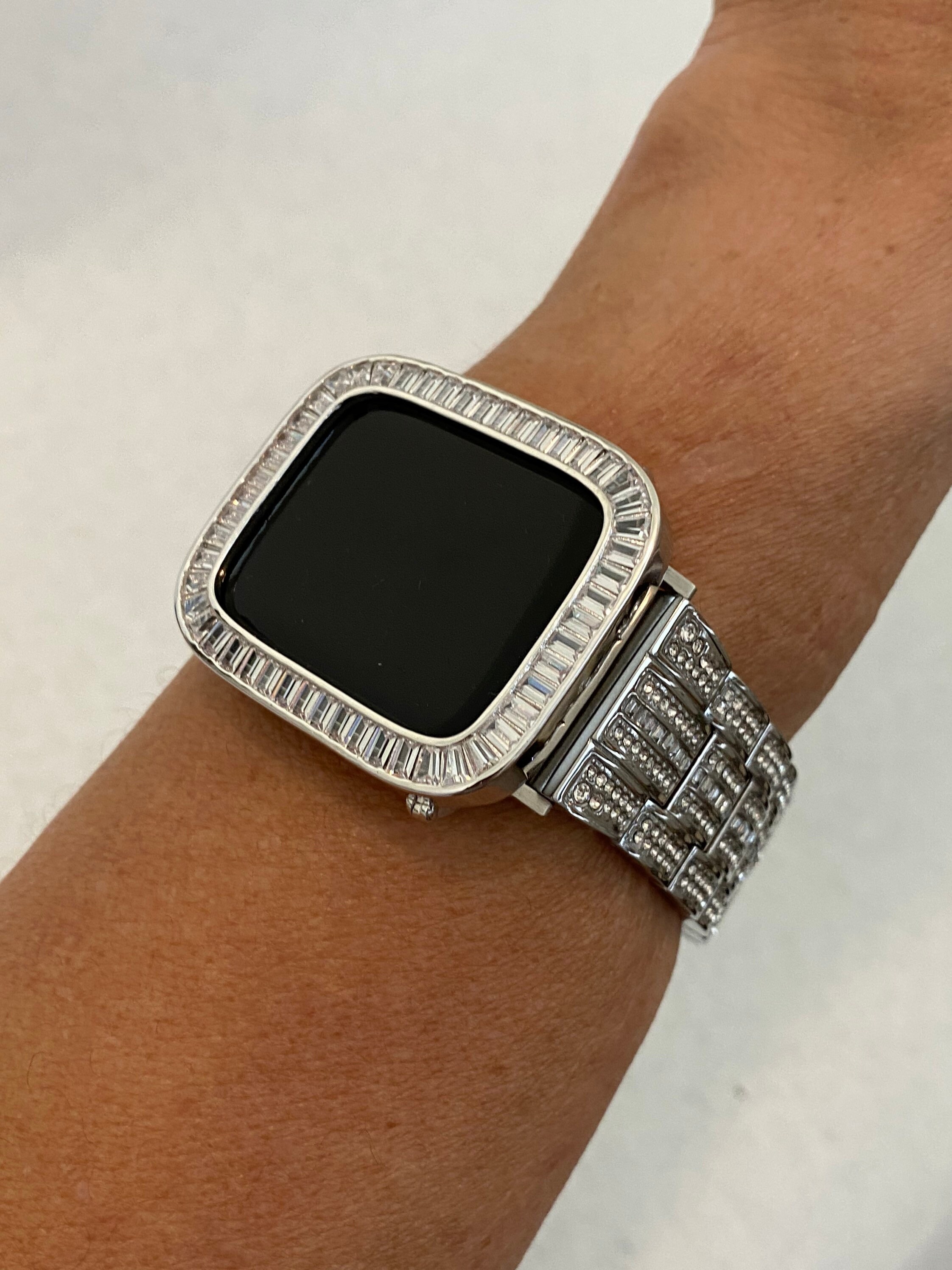 Luxury Apple Watch Band 38 40 42 44mm Rolex Style & or Silveer Lab