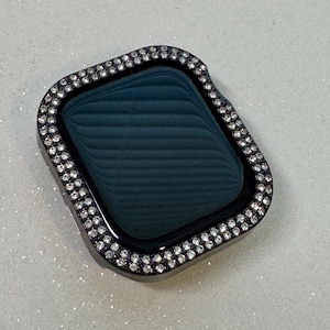 Black Apple Watch Cover 42mm 46mm Swarovski Crystal Iphone Watch Case Bling 38mm-49mm Ultra Series 2-11 SE Iwatch Candy Bling