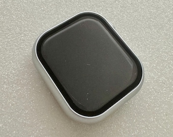 Series 10 Silver Titanium Color Apple Watch Case 42mm 46mm with Tempered Glass Screen Protector Iphone Watch Cover or Matte Black Case