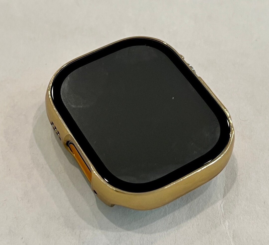 49mm Ultra Yellow Gold Apple Watch Case With Tempered Glass Screen