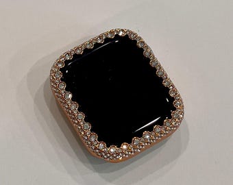 Apple Watch Cover Women Swarovski Crystals Rose Gold Apple Watch Case Protector Bling Iwatch Candy 38mm-45mm Poly Carbonate Iphone Watch