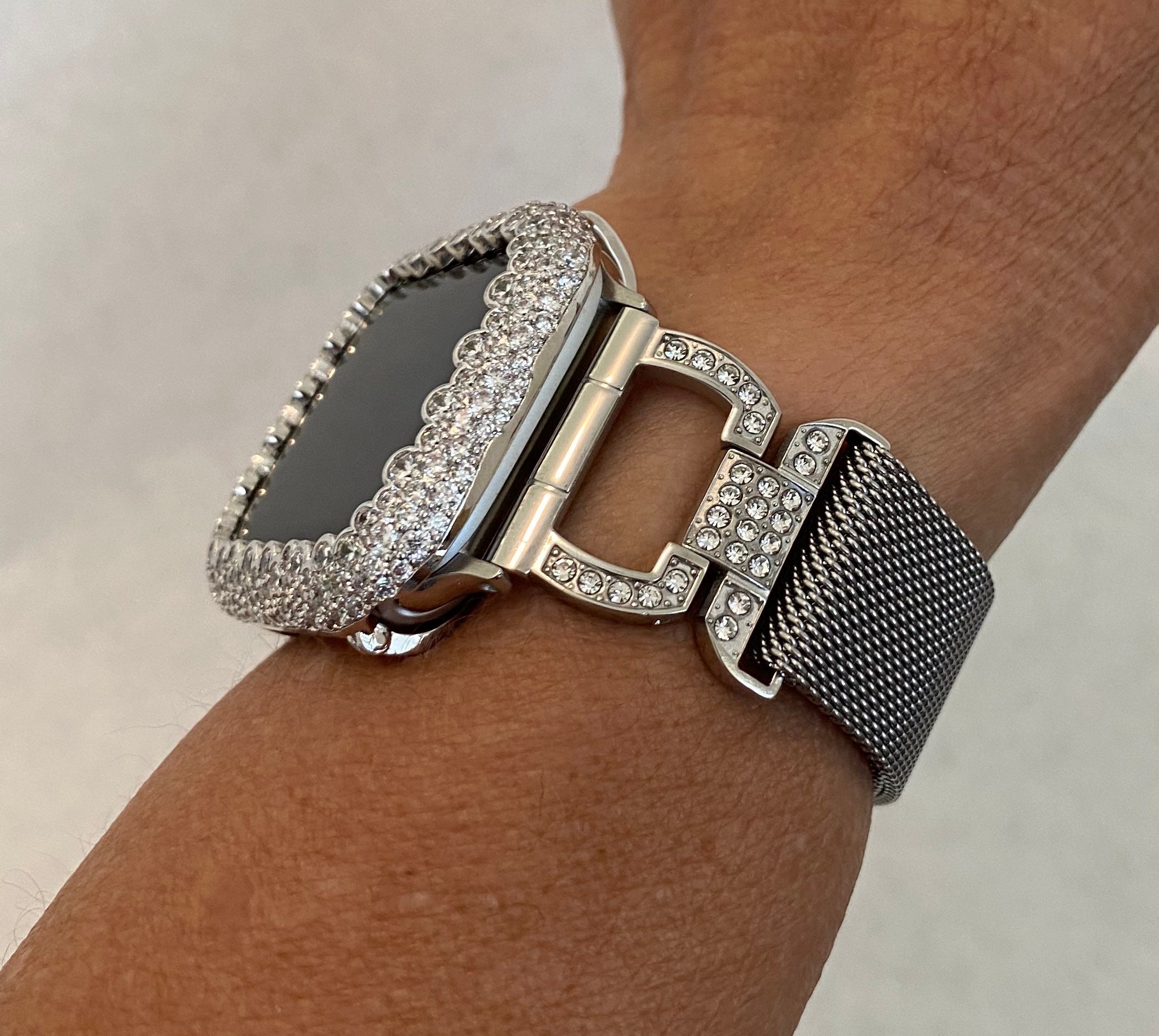 40mm milanese loop silver