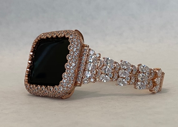 Boho Bride Apple Watch Band 38mm Rose Gold and or Lab Diamond | Etsy