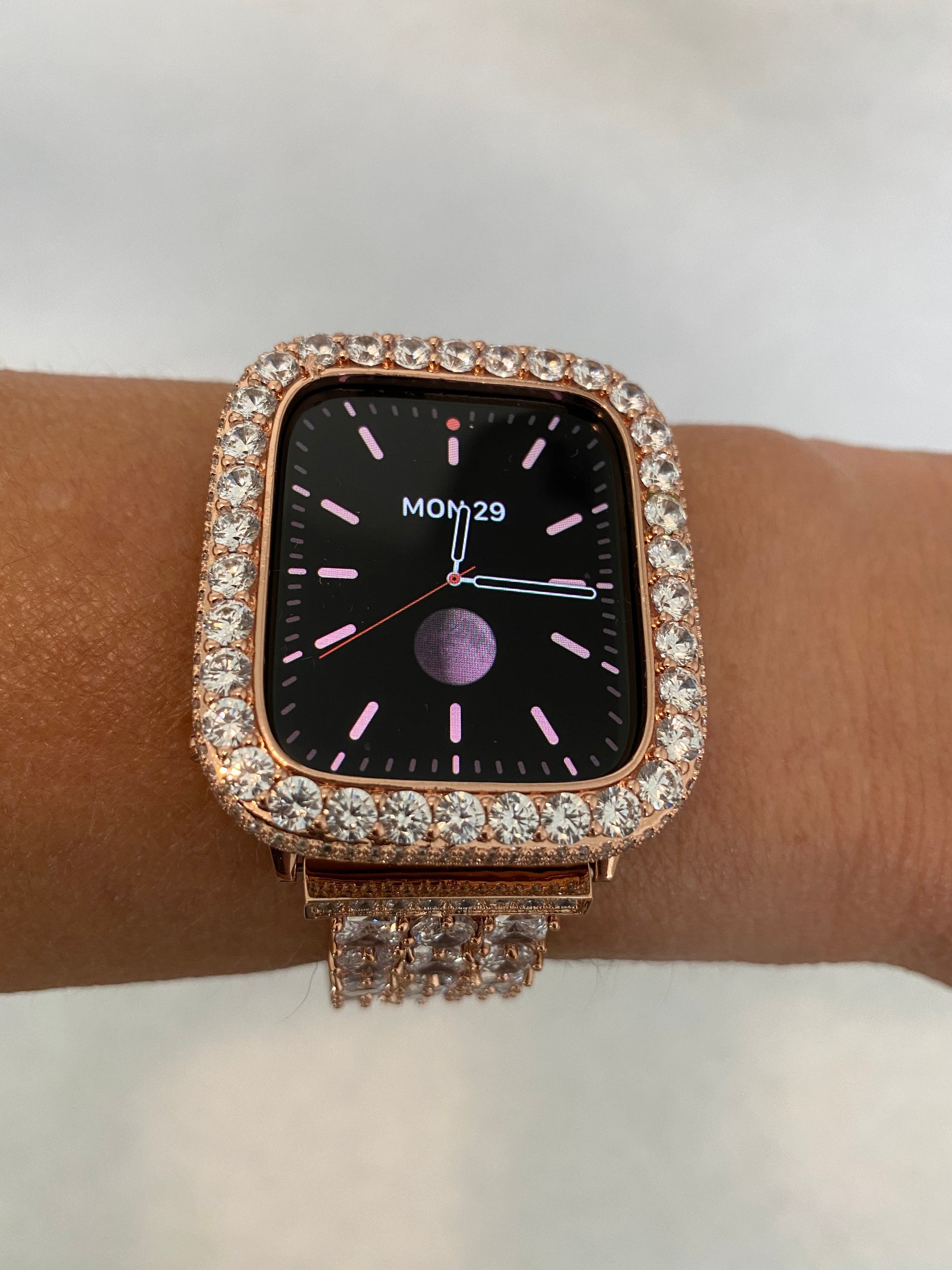 Apple Watch Bezel Cover 3.5mm Lab Diamond Bezel Case Iwatch | Etsy