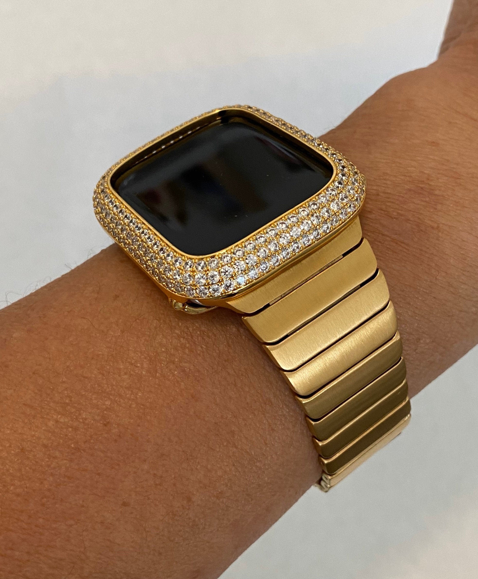 Gold Apple Watch Band Mens 42mm 44mm Stainless Steel and or | Etsy