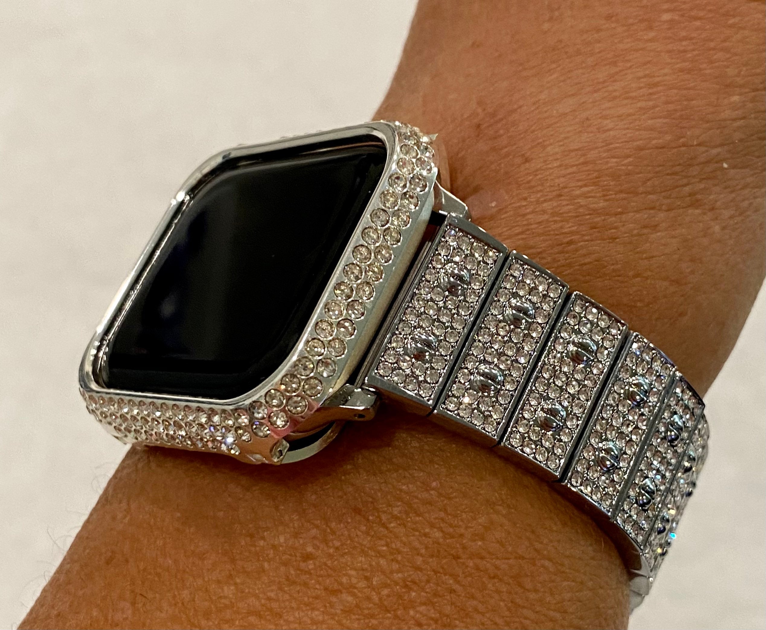 Apple Watch Band Women Rose Gold Swarovski Crystals & Crystal 