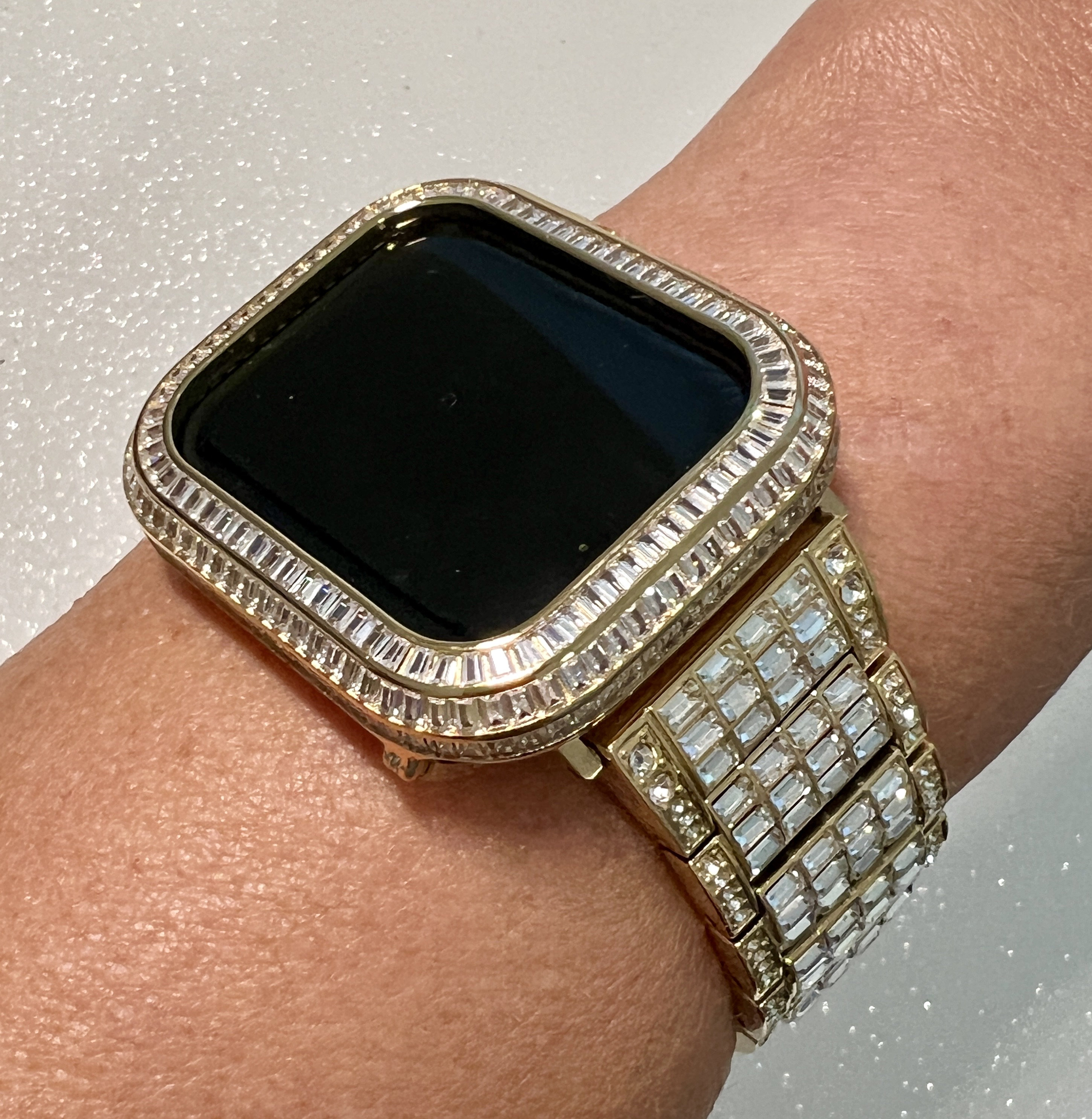 Apple watch with diamond bezel sale