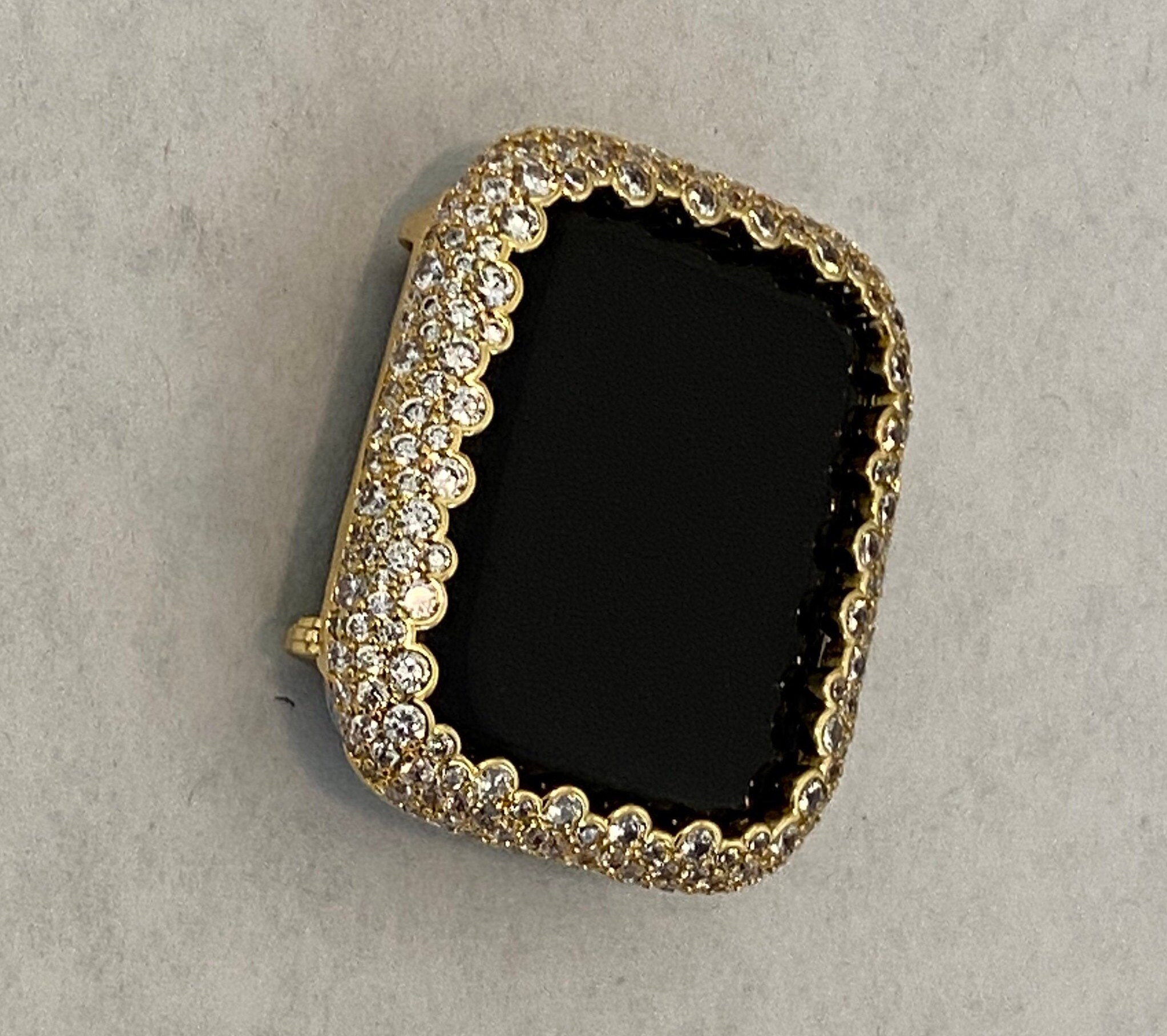 gold apple watch band and case