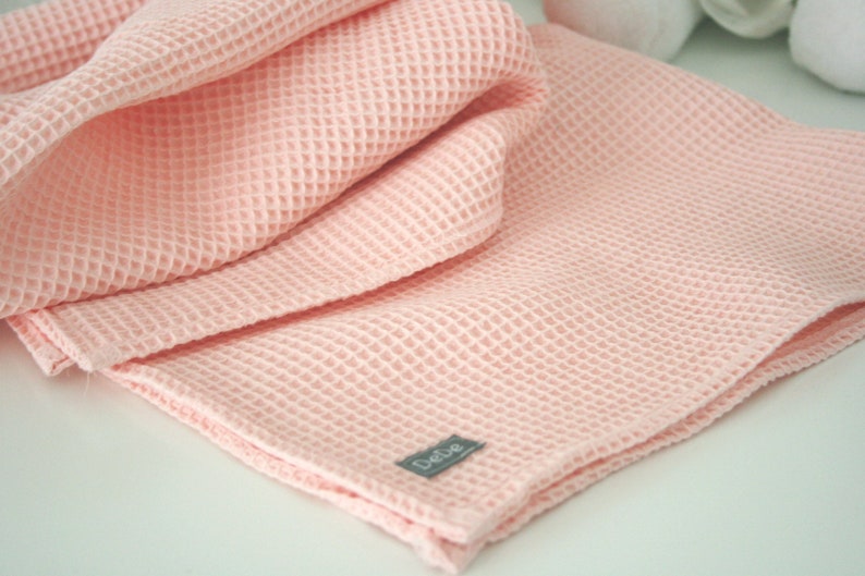 Pink Waffle Blanket Swaddle Baby Blanket Baby Blanket Etsy