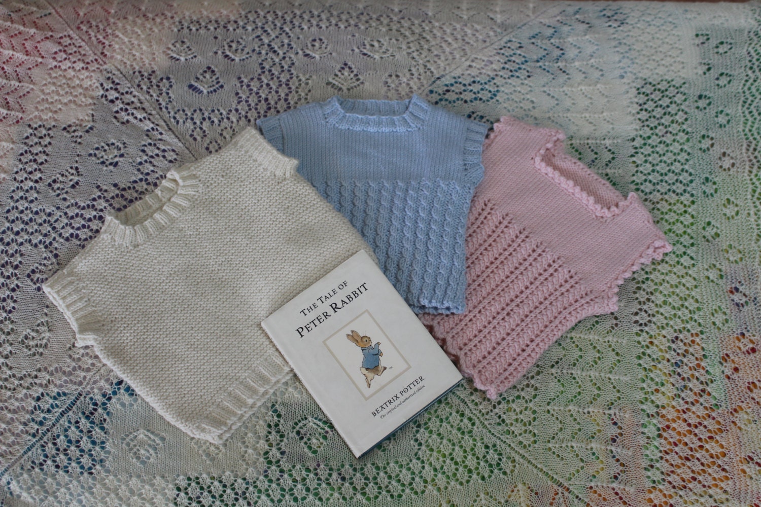 4ply Baby Singlet Knitting Pattern in Three Styles Etsy New Zealand