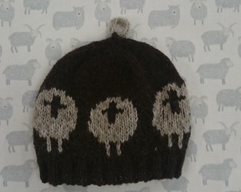 4ply Knitted Sheep Beanie Pattern