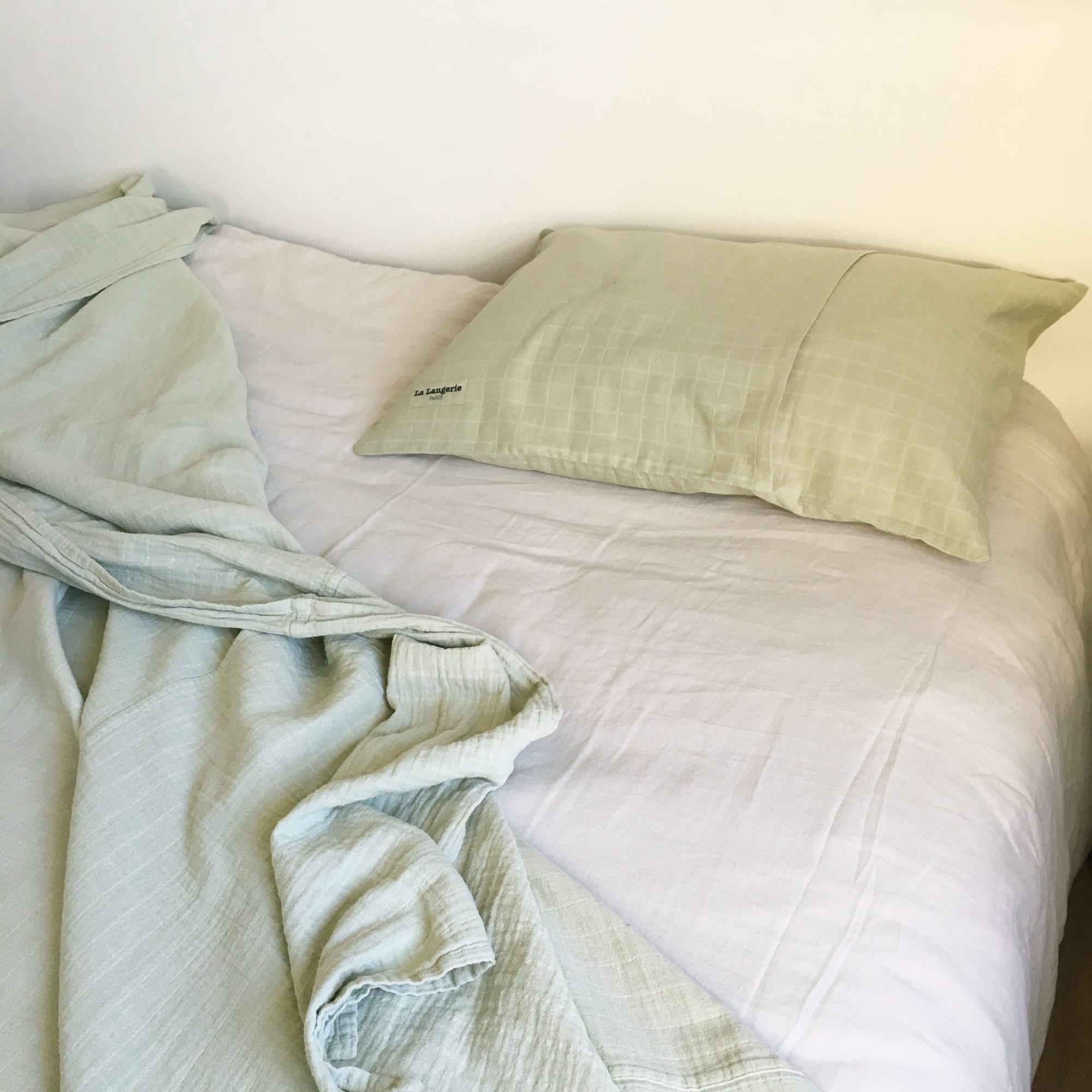 Taie d'oreiller Rectangle avec Double Rabat en Coton Biologique