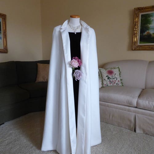 Formal Bridal Wedding Cape Long Fleece Cloak | Etsy