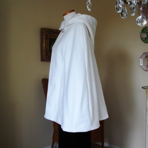 Wedding Cape Cloak, Bride Jacket Coat, Short Hooded Bridal Cloak image 5
