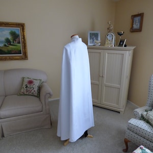 White Crepe Bridal Cape Spring/Summer Wedding Cloak image 4