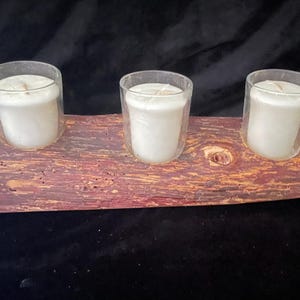 Yule Log Votive Candle Holder - 23YL001