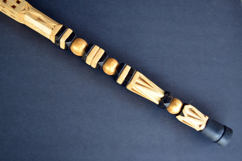 15002 lucky Basswood Hand Carved Walking Stick Etsy
