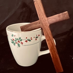 Hand Cross/Prayer Cross -HCPC - Natural Wood Grain