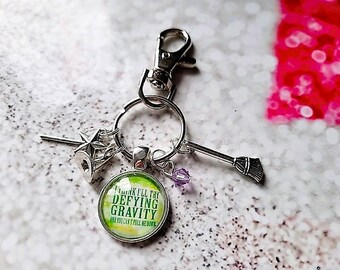 WICKED THE MUSICAL DEFY GRAVITY Quality KEYRING KEYCHAIN CHARMS WIZARD OF OZ 