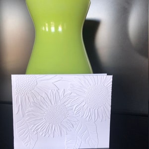 3D Embossed White Floral Cards (set of 6) Embossed Note Cards All ...