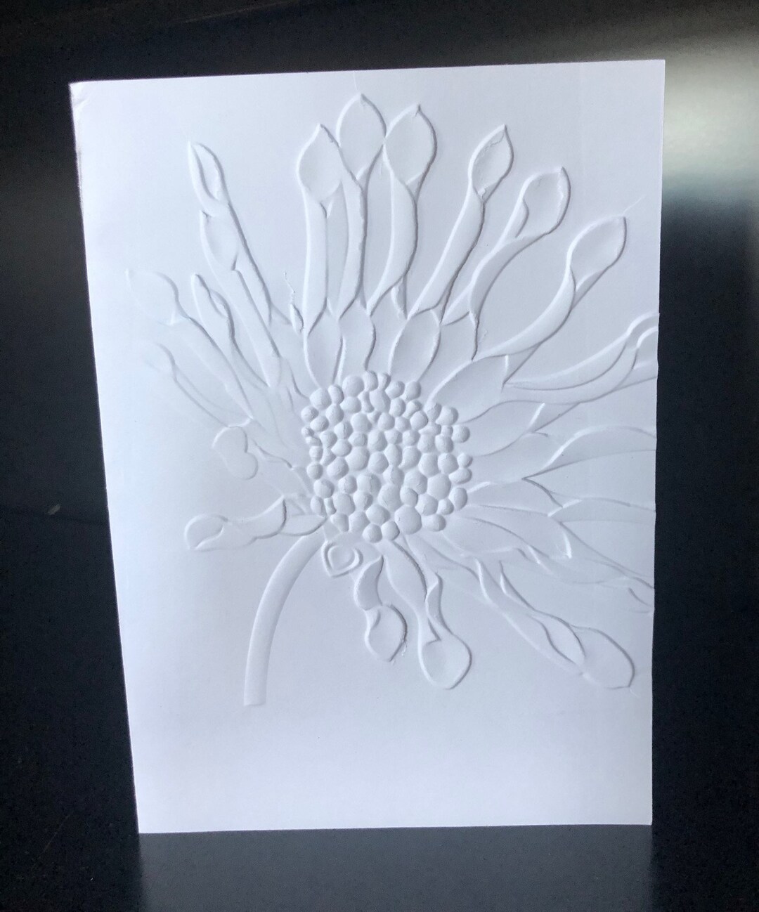 3D Embossed White Daisy Floral Cards (set of 6) Embossed Note Cards All ...