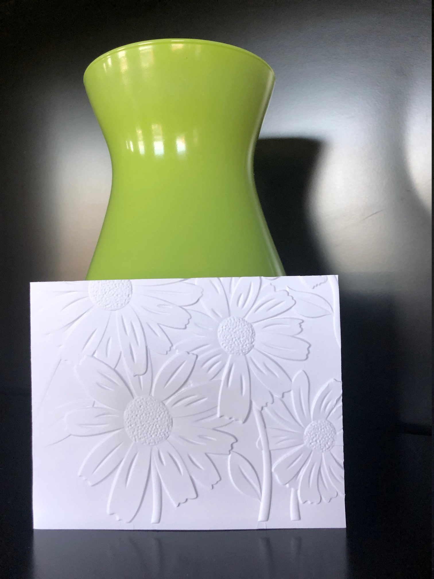 3D Embossed White Floral Cards (set of 6) Embossed Note Cards All ...