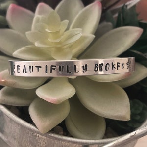 PERSONALIZED hand-stamped bracelet, aluminum silver cuff, mantra bracelet, mothers day, encouragement, inspirational jewelry, quote, word