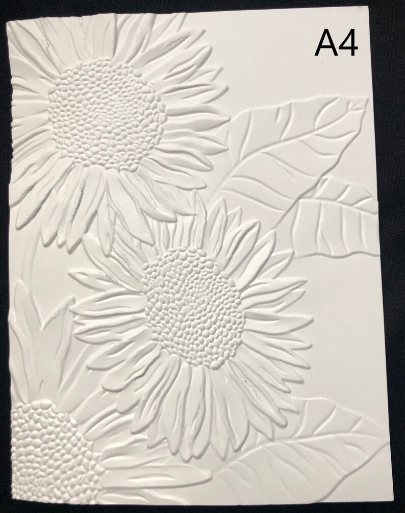 3D White Embossed Cardstock Sheets set of 5 Embossed Etsy