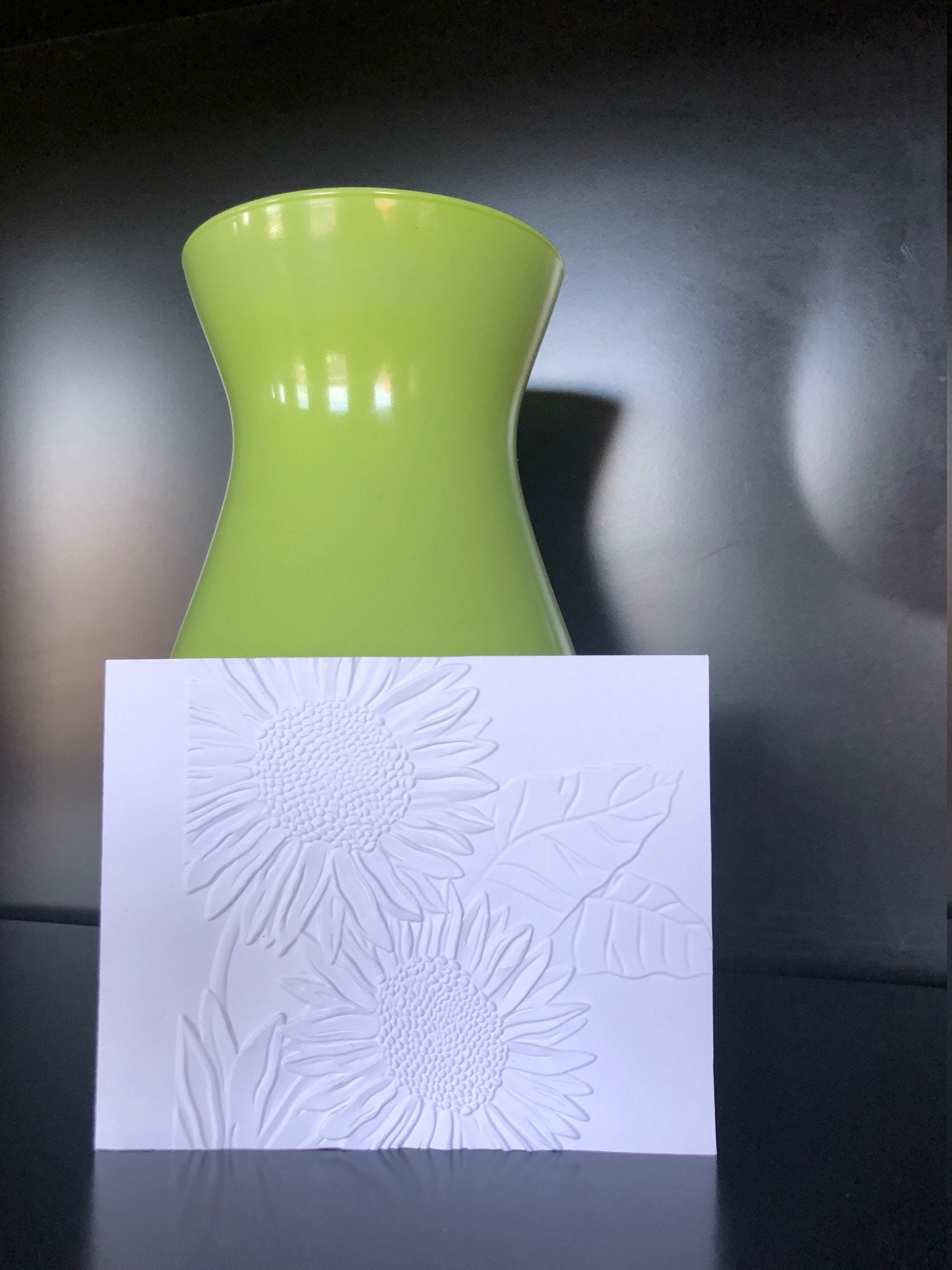 3D Embossed White Floral Cards (set of 6) Embossed Note Cards All ...