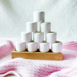 simple white mini candle holders for taper candles Taper candle holders Wedding Baptism Party gifts Souvenirs Candle holders image 1