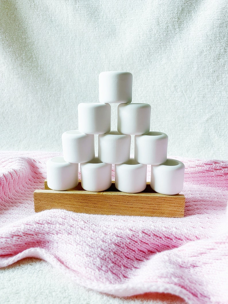 simple white mini candle holders for taper candles Taper candle holders Wedding Baptism Party gifts Souvenirs Candle holders image 1