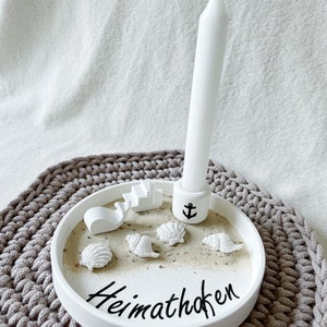 schlichte weiße mini Kerzenständer für Stabkerzen Stabkerzenhalter Hochzeit Taufe Gastgeschenke Mitbringsel Kerzenhalter Bild 4