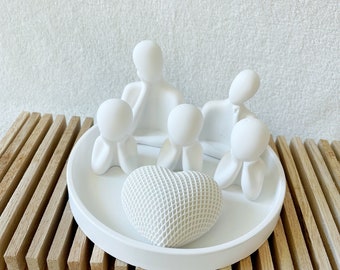 Familie Figuren | Familiendeko | Deko Figuren | minimalistische Dekofiguren | Tablettdeko | moderne Familienskulpturen | Geschenkidee