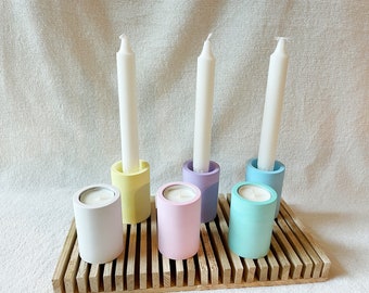 2 in 1 Kerzenhalter für Teelichter und Stabkerzen | Kerzenständer | Kerzenleuchte | Teelichthalter | Stabkerzenhalter | Mitbringsel