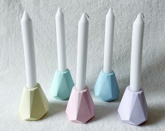 eckiger Kerzenständer | Origami Kerzenleuchter | Stabkerzenhalter bunt | Vase für Trockenblumen | Geschenk | Geburtstag | Mitbringsel