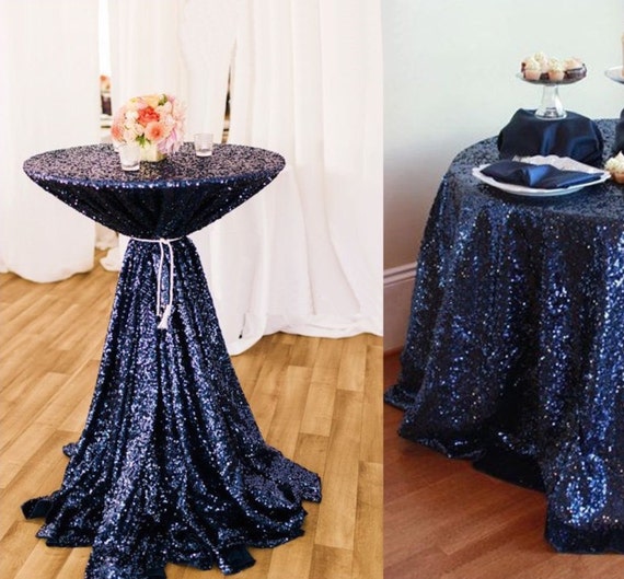 SEQUIN TABLECLOTHS OVERLAYS 132" ROUND 12 COLOURS EVENTS WEDDING DECOR 