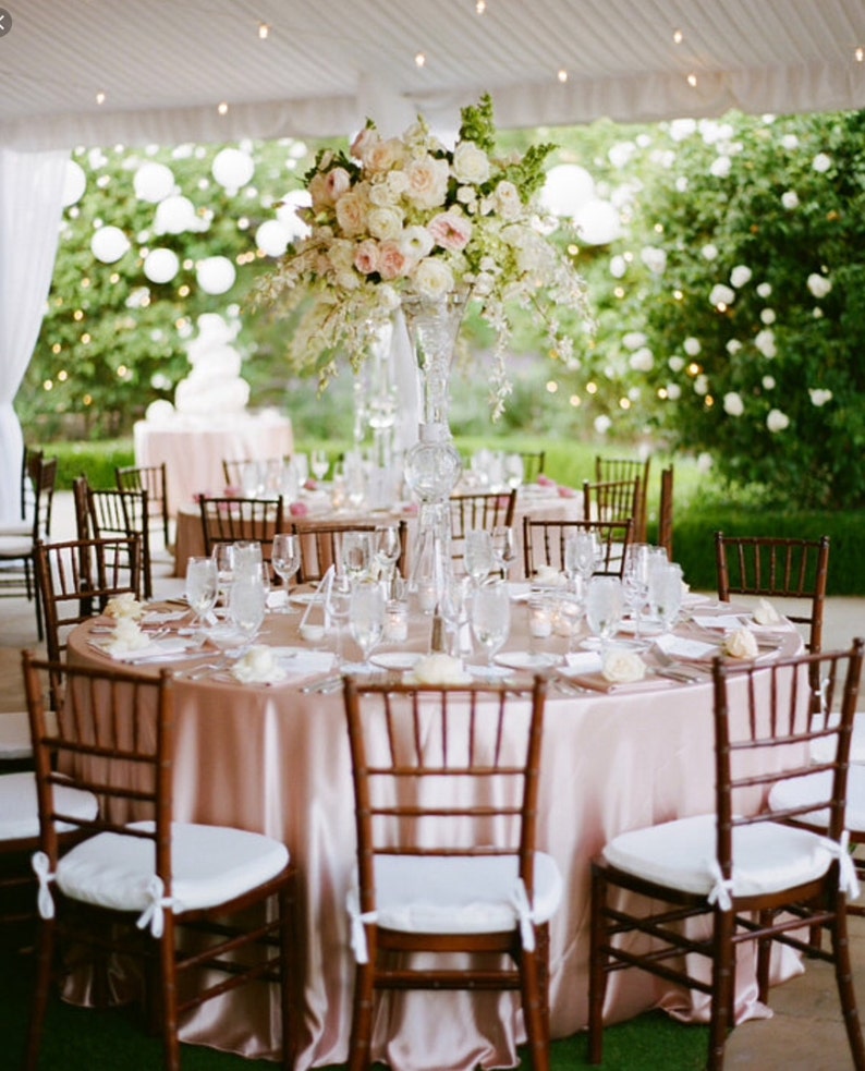 Blush Satin Tablecloth for Wedding and all other Events Etsy