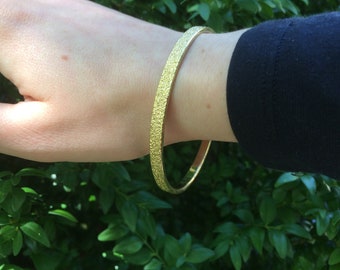 Monet Gold Bangle. Vintage Designer bracelet. Excellent Condition. Maker's Mark. Versatile. HOLIDAY Sale = Ideal gift! FREE SHIP & track