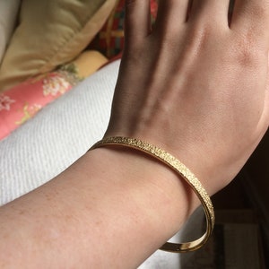 Monet Gold Bangle. Vintage Designer bracelet. Excellent Condition. Maker's Mark. Versatile. HOLIDAY Sale Ideal gift FREE SHIP & track image 10