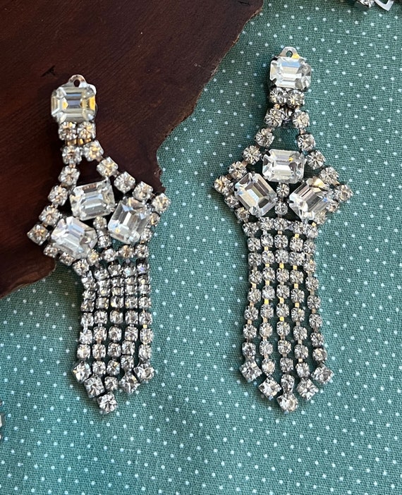 Rhinestone jewelry set: Gorgeous Drop earrings. 5… - image 2