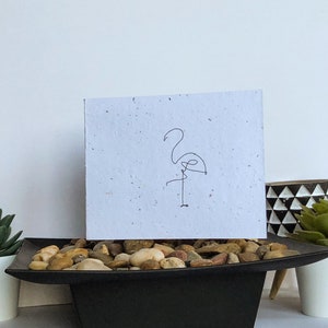 Carte de graines de flamant rose