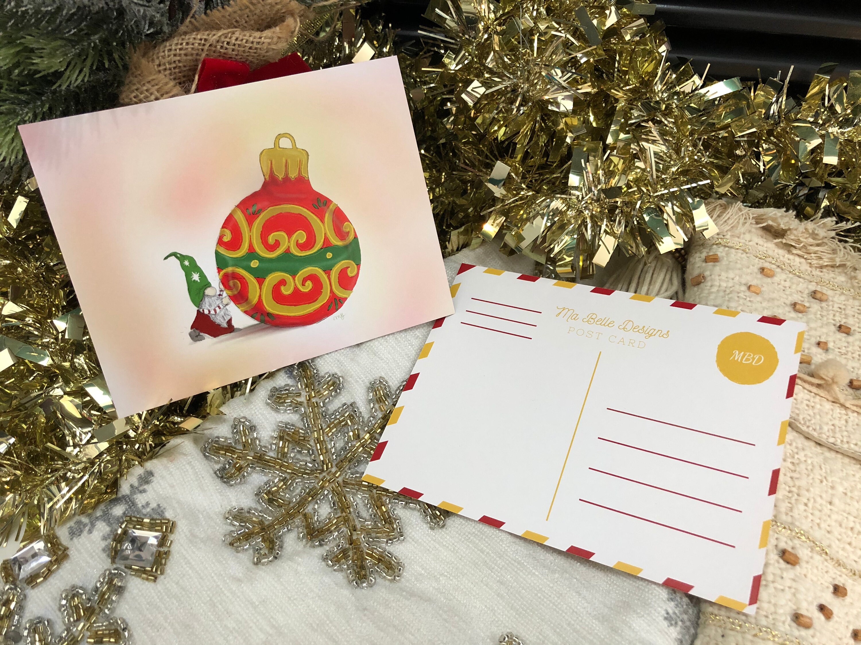 Holiday Postcard Etsy