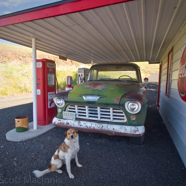 Chevy Dog Coke FREE SHIPPING Country Bicycle Vintage Antique Rustic Shabby Chic Home Decor Wall Art Photograph Nostalgia Truck Palouse