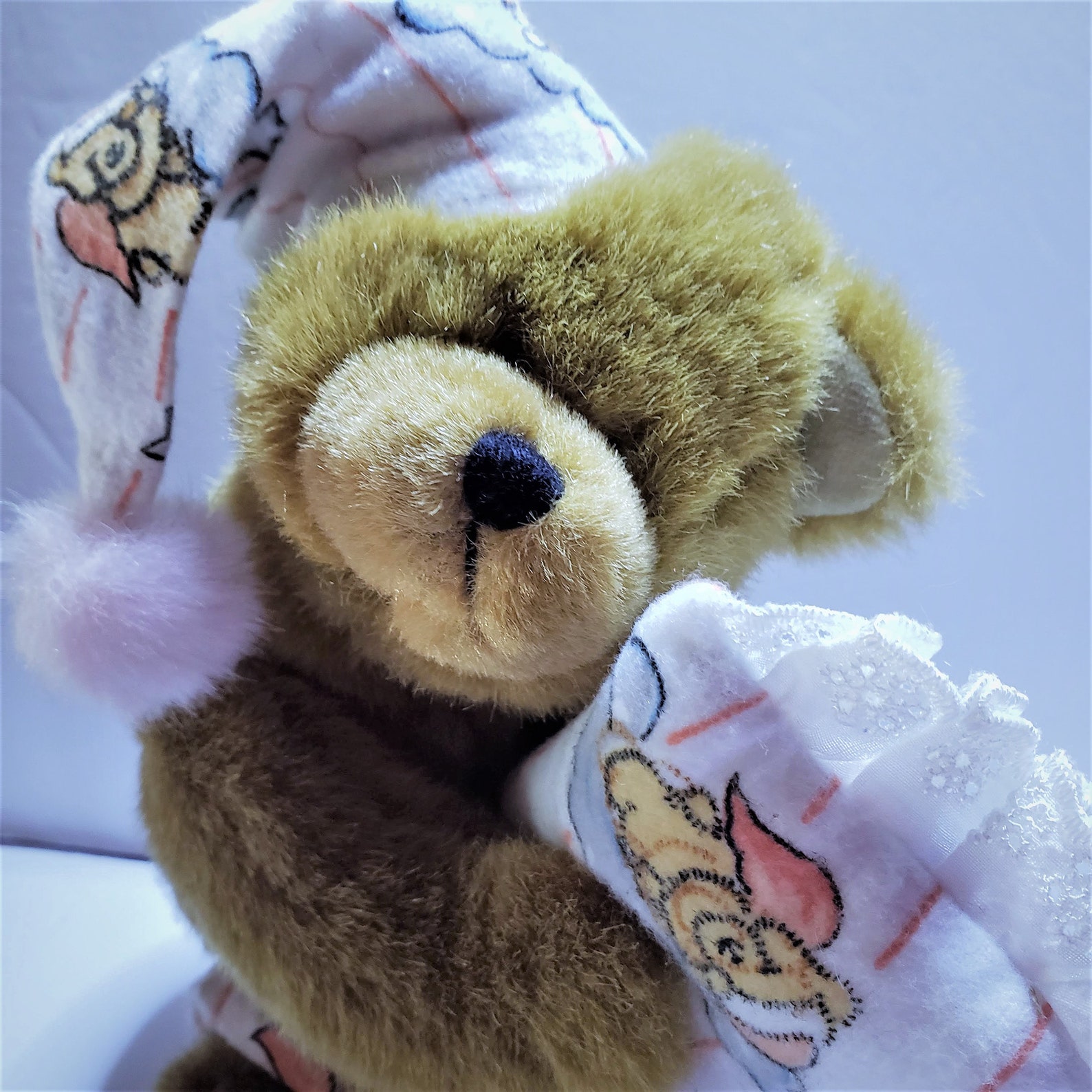 Teddy Bear Plush 8 Bedtime Pillow Sleepy Ty Attic Etsy
