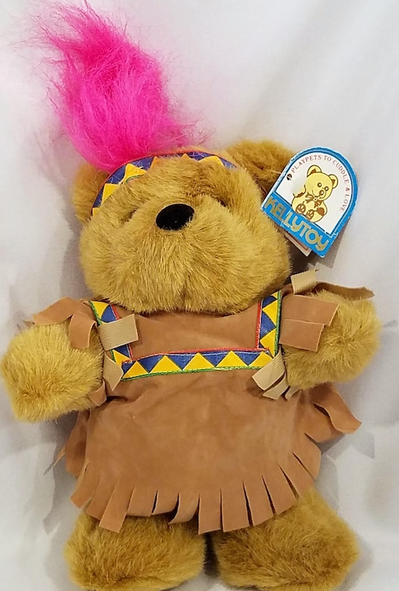 Kellytoy Playpets Vintage Indian Teddy Bear Plush Stuffed Etsy