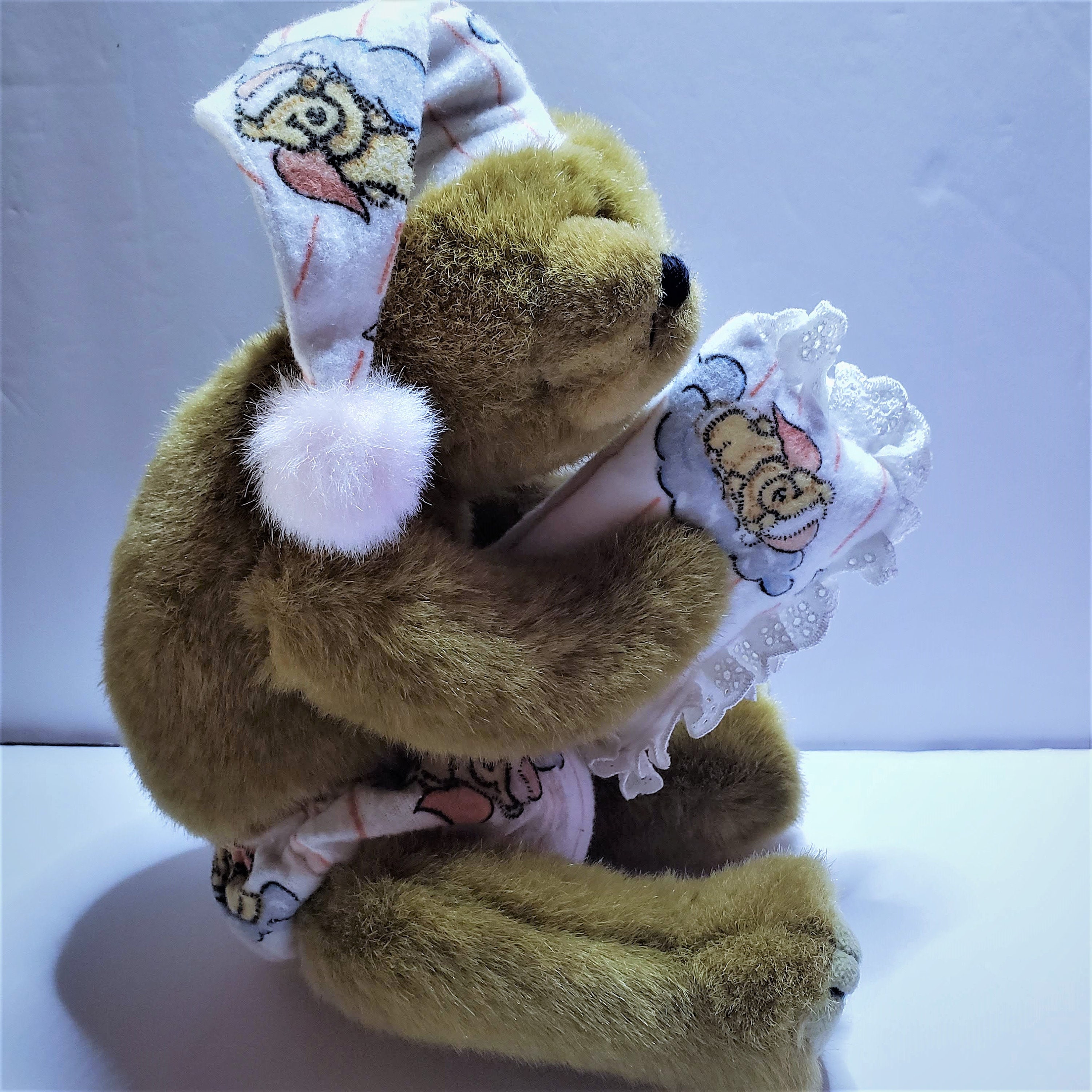 Teddy Bear Plush 8 Bedtime Pillow Sleepy Ty Attic Etsy