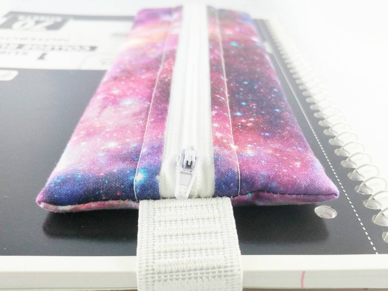 Flat Shaped  Pencil Case BEYOND THE GALAXY Design Pencil Case with Notebook Back-to-School Pouch Set Zipper Pen Case