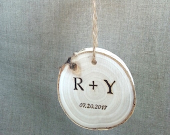 Personalized Wood Burned Name Tag, For Gift Giving, Wood Slice  Name Tag, Add to Wedding Items, Personalized Craft Supply. Rustic Tag